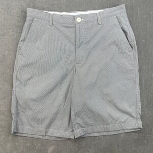 FootJoy Mens 34 Blue White Micro Stripe Performance Golf Shorts